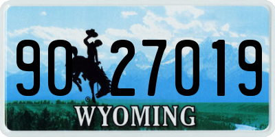WY license plate 9027019