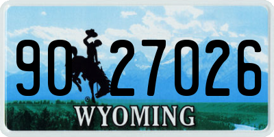 WY license plate 9027026