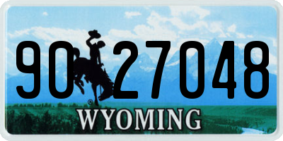 WY license plate 9027048