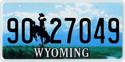 WY license plate 9027049