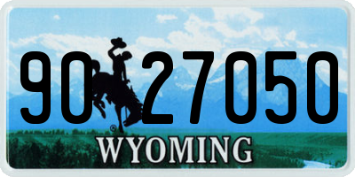 WY license plate 9027050