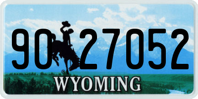 WY license plate 9027052