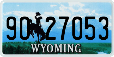 WY license plate 9027053
