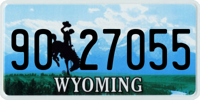 WY license plate 9027055