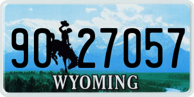WY license plate 9027057