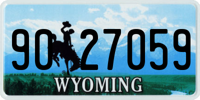 WY license plate 9027059