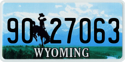 WY license plate 9027063
