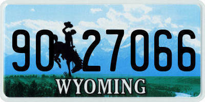 WY license plate 9027066