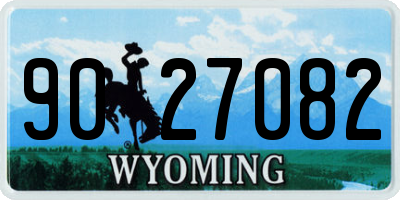 WY license plate 9027082