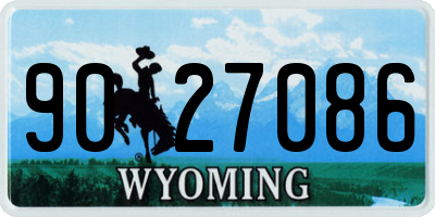 WY license plate 9027086
