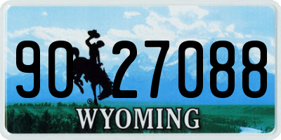 WY license plate 9027088