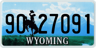 WY license plate 9027091