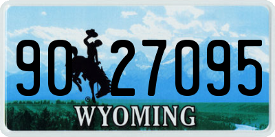 WY license plate 9027095