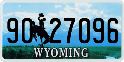 WY license plate 9027096