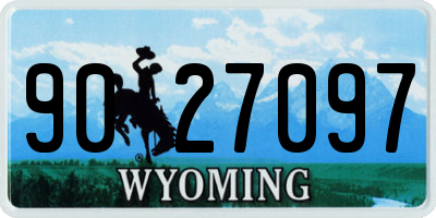 WY license plate 9027097