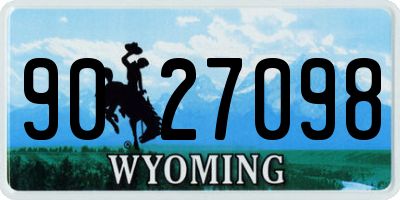 WY license plate 9027098