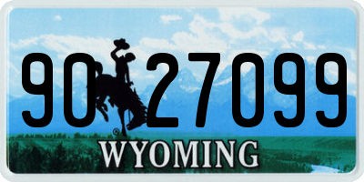 WY license plate 9027099