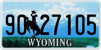 WY license plate 9027105