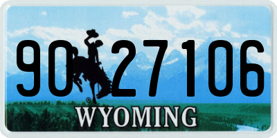 WY license plate 9027106