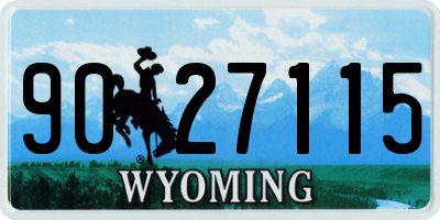 WY license plate 9027115