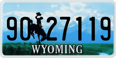 WY license plate 9027119