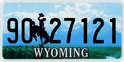 WY license plate 9027121