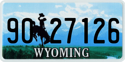 WY license plate 9027126