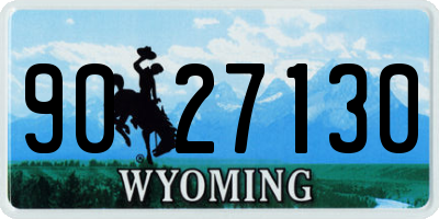 WY license plate 9027130