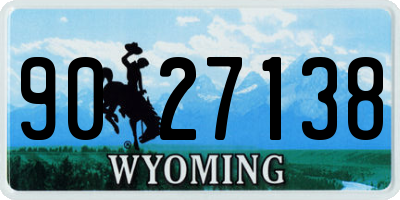 WY license plate 9027138