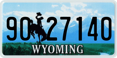 WY license plate 9027140