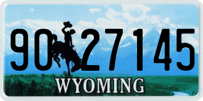 WY license plate 9027145