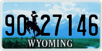 WY license plate 9027146