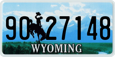 WY license plate 9027148
