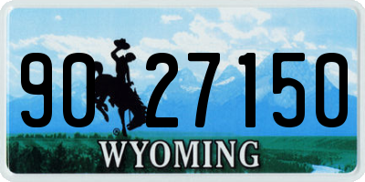 WY license plate 9027150