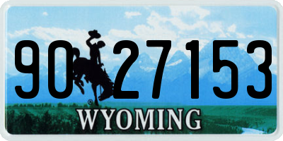 WY license plate 9027153