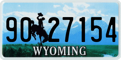 WY license plate 9027154