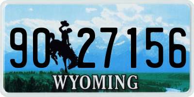 WY license plate 9027156