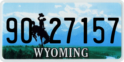 WY license plate 9027157