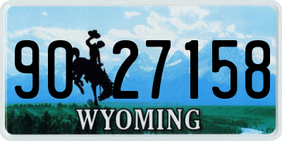 WY license plate 9027158