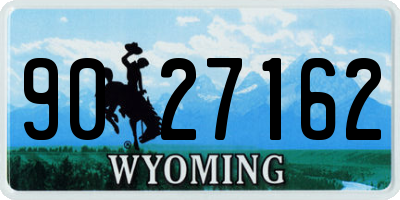 WY license plate 9027162