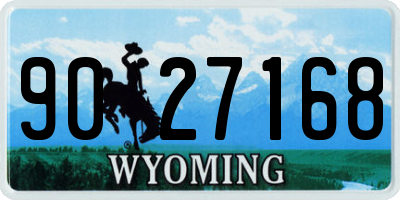 WY license plate 9027168