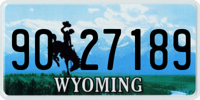 WY license plate 9027189