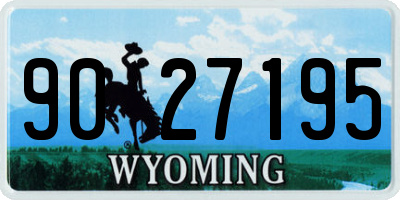 WY license plate 9027195