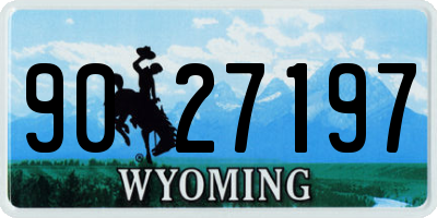 WY license plate 9027197