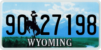 WY license plate 9027198