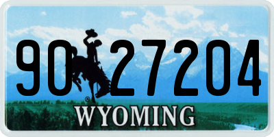 WY license plate 9027204