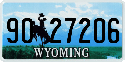 WY license plate 9027206
