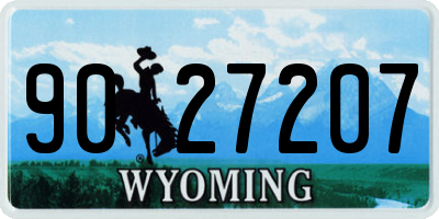 WY license plate 9027207