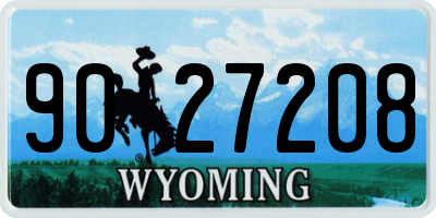 WY license plate 9027208