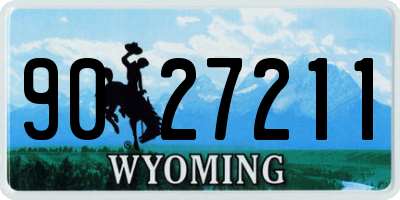 WY license plate 9027211